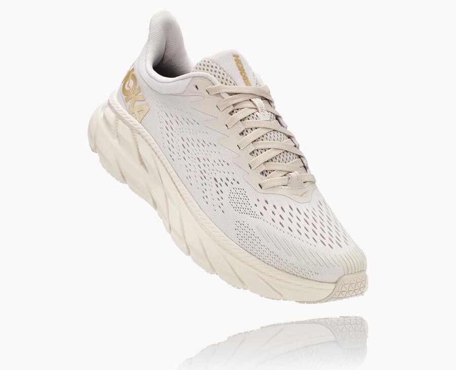 Hoka One One Clifton 7 Löparskor Dam - Vita - PEYKT-3642